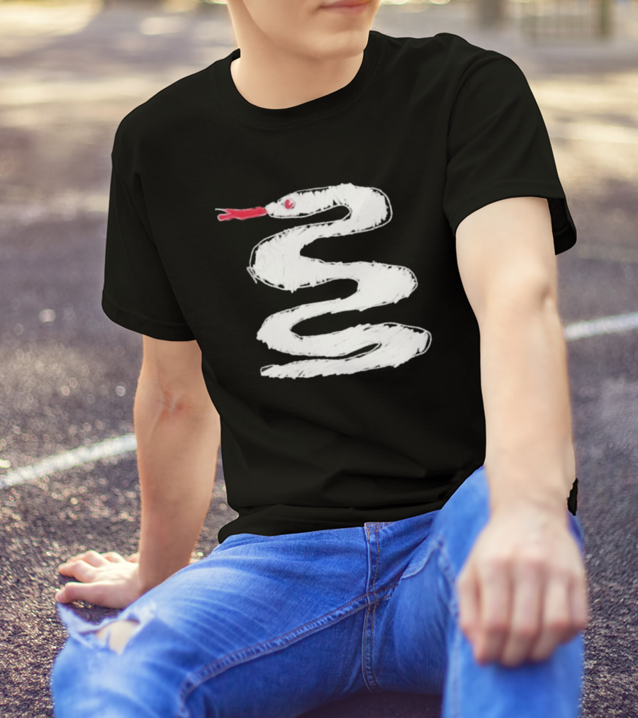 Allen Thomas For All The Snakes White Coil T-Shirt