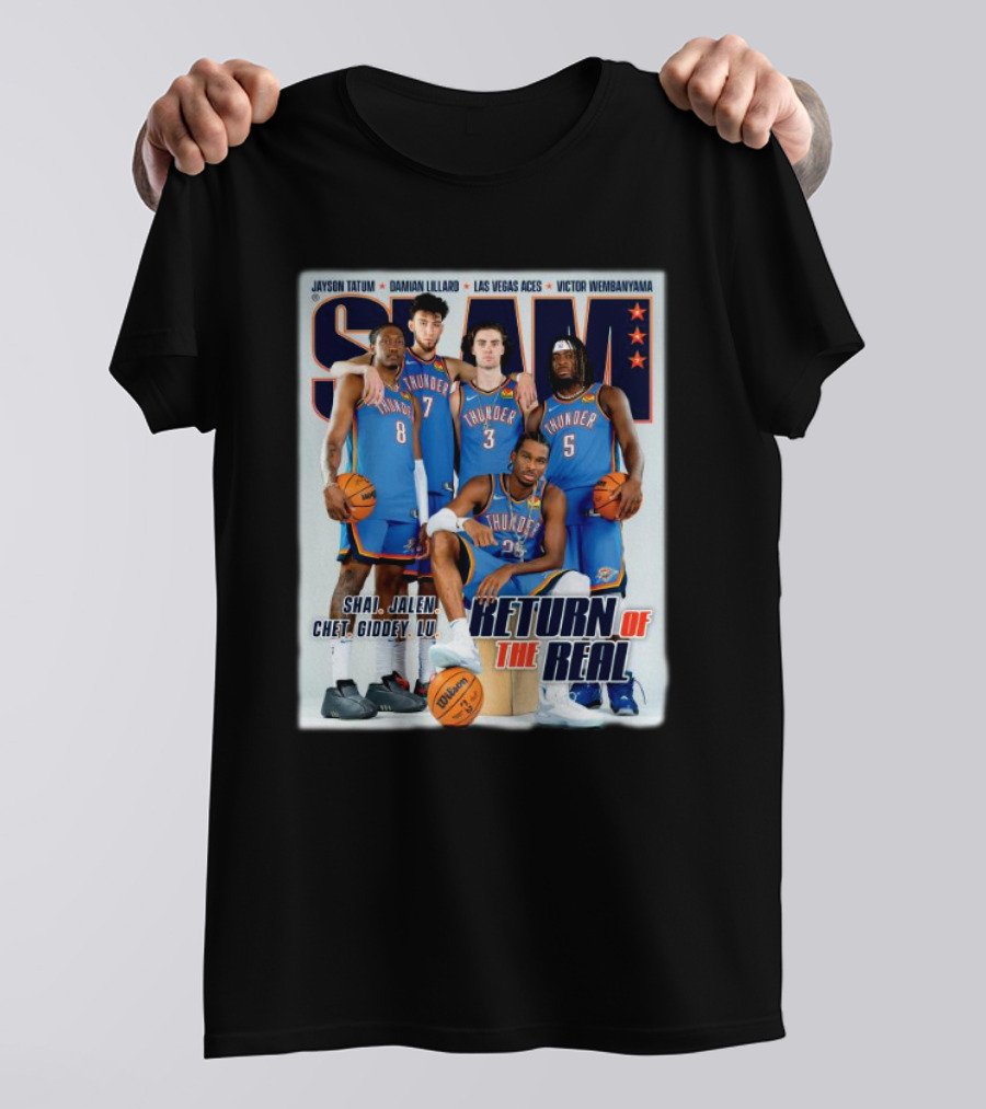 Jayson Tatum Damian Lillard Las Vegas Aces Victor Wembanyama SLAM Return Of The Real Shai Jalen Chet Giddey Lu Thunder T-Shirt