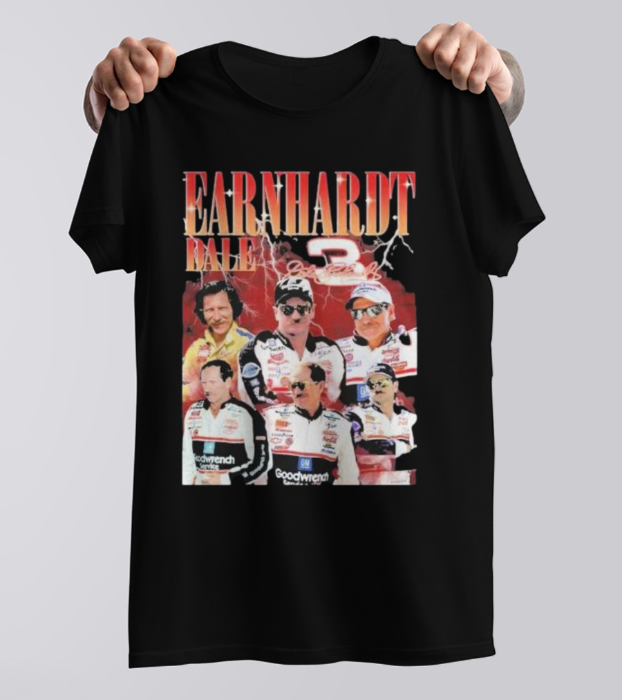 Earnhardt Dale 3 Goodwrench Racing Legend Bootleg Rap T-Shirt