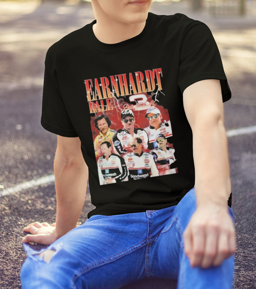 Earnhardt Dale 3 Goodwrench Racing Legend Bootleg Rap T-Shirt