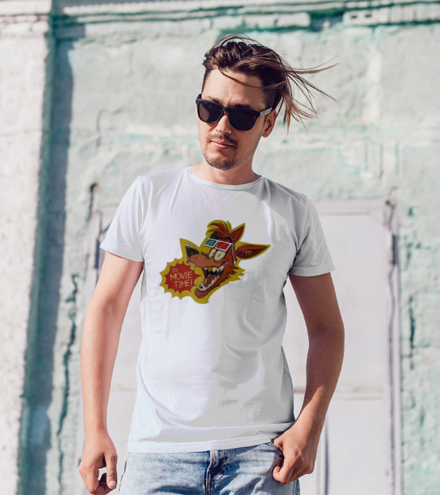 Five Nights At Freddy’s Foxy In 3D Glasses It's Movie Time T-Shirt