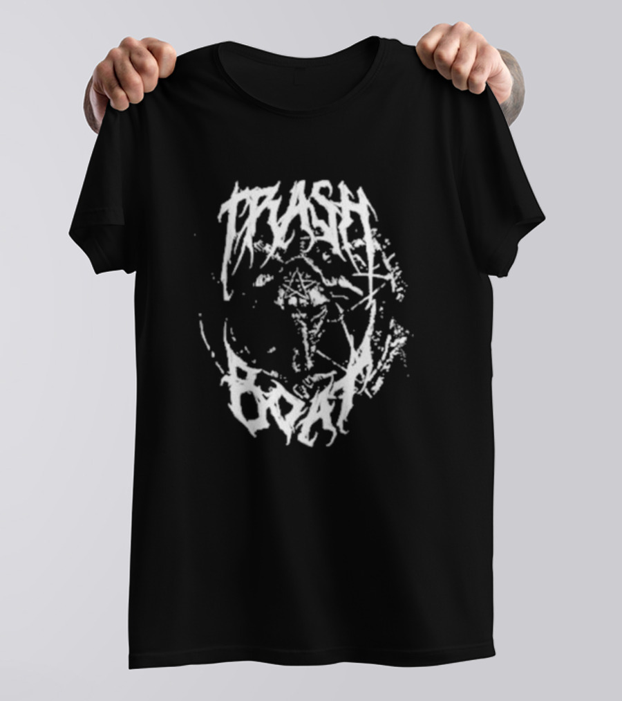 Trash Boat Halloween Occult Symbol Black T-Shirt