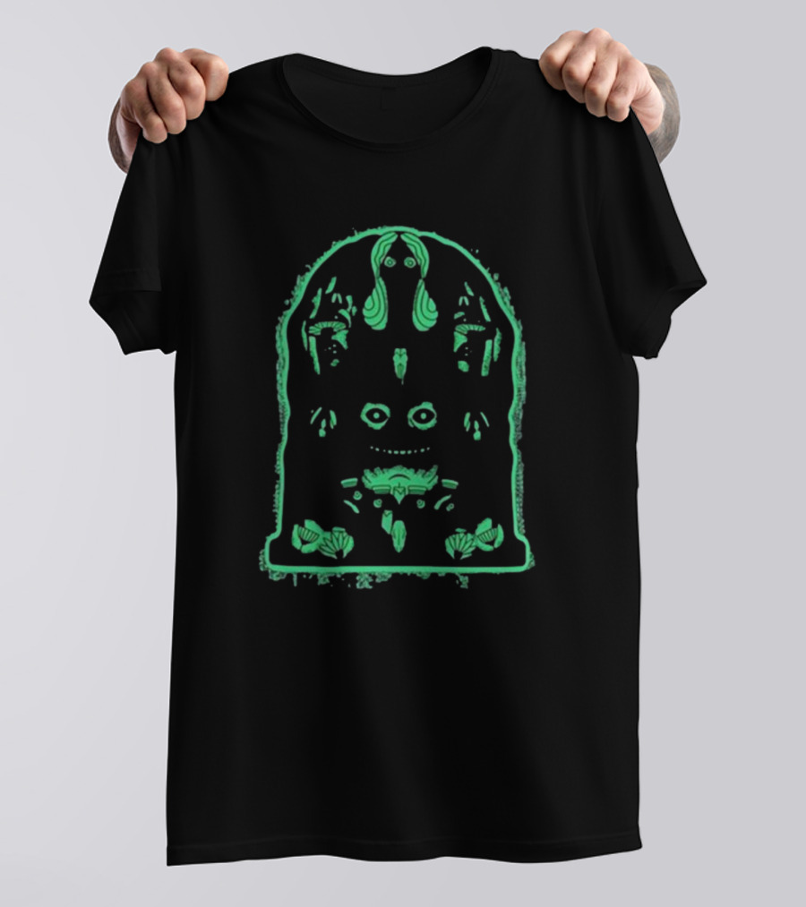 Welcome To Ligament Manor Glow-in-the-Dark Gothic Faces And Skulls T-Shirt