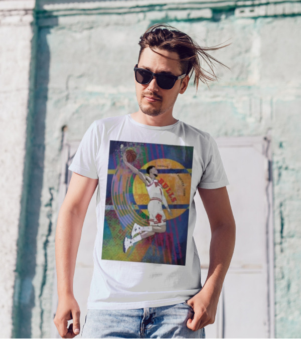 Support Favorite Team Bulls Basketball Player A Special For Chicago Fans Colorful T-Shirt