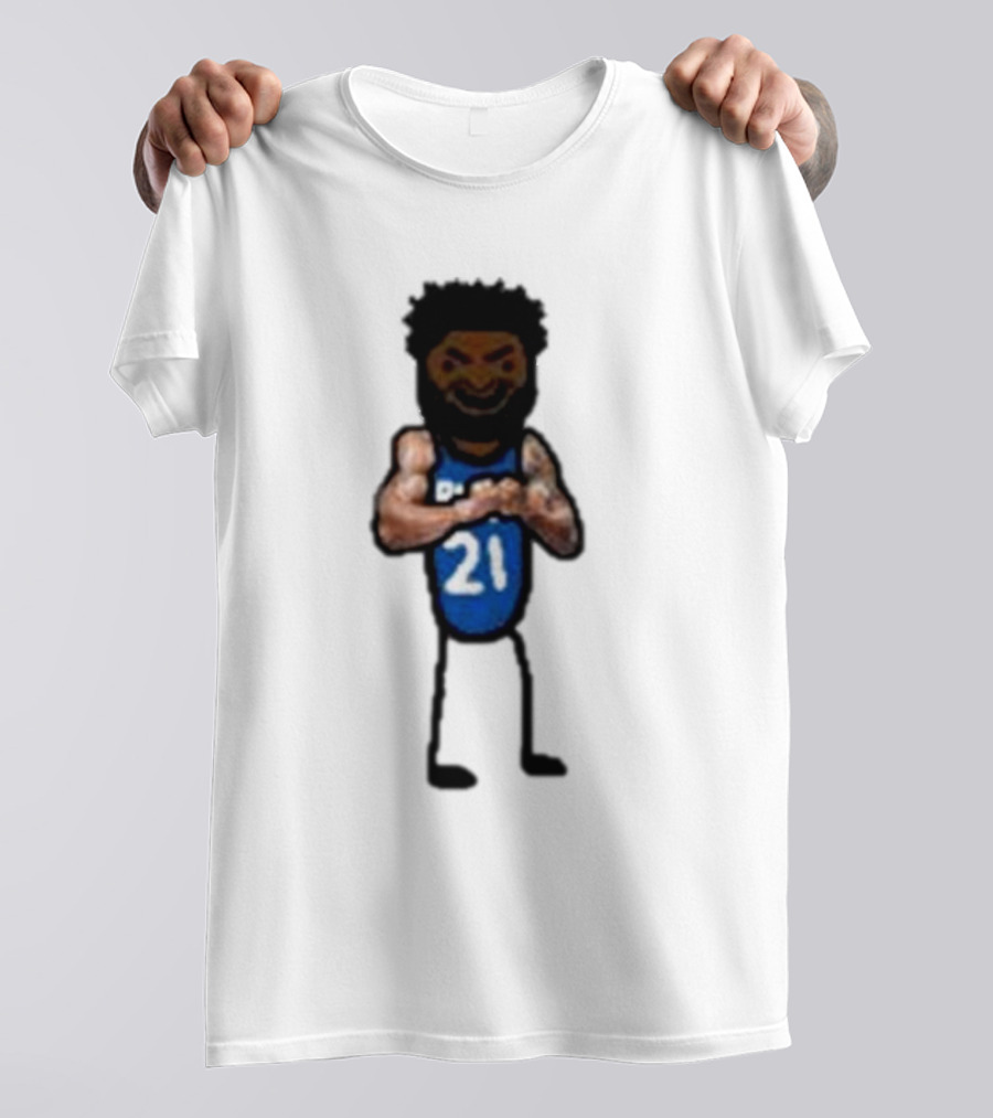 Nbapaint Joel Embeast Mode Cartoon 21 Jersey Basketball Stick Figure T-Shirt