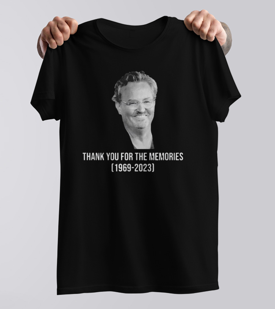 RIP Matthew Perry Chandler Bing Friends Thank You For The Memories 1969-2023 T-Shirt