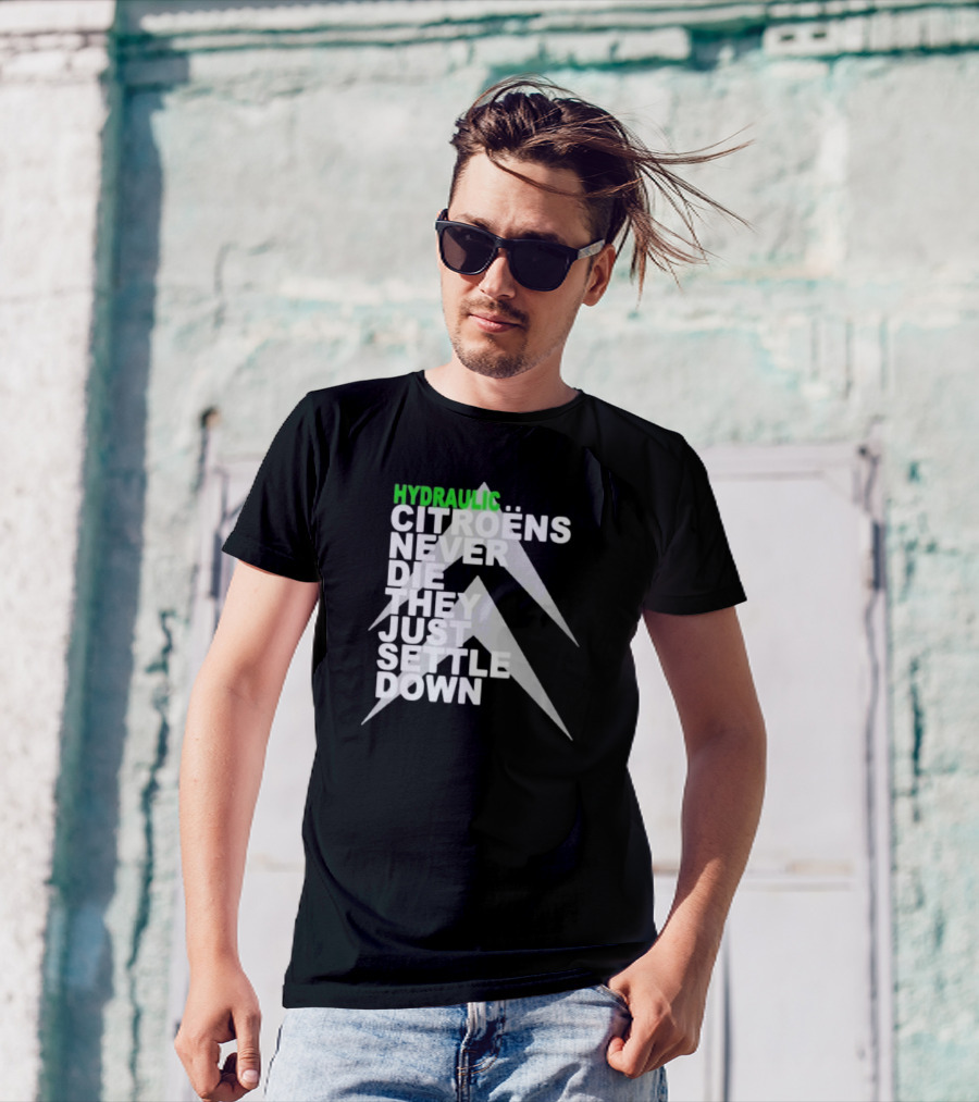 Hydraulic Citroens Never Die They Just Settle Down Chevrons T-Shirt