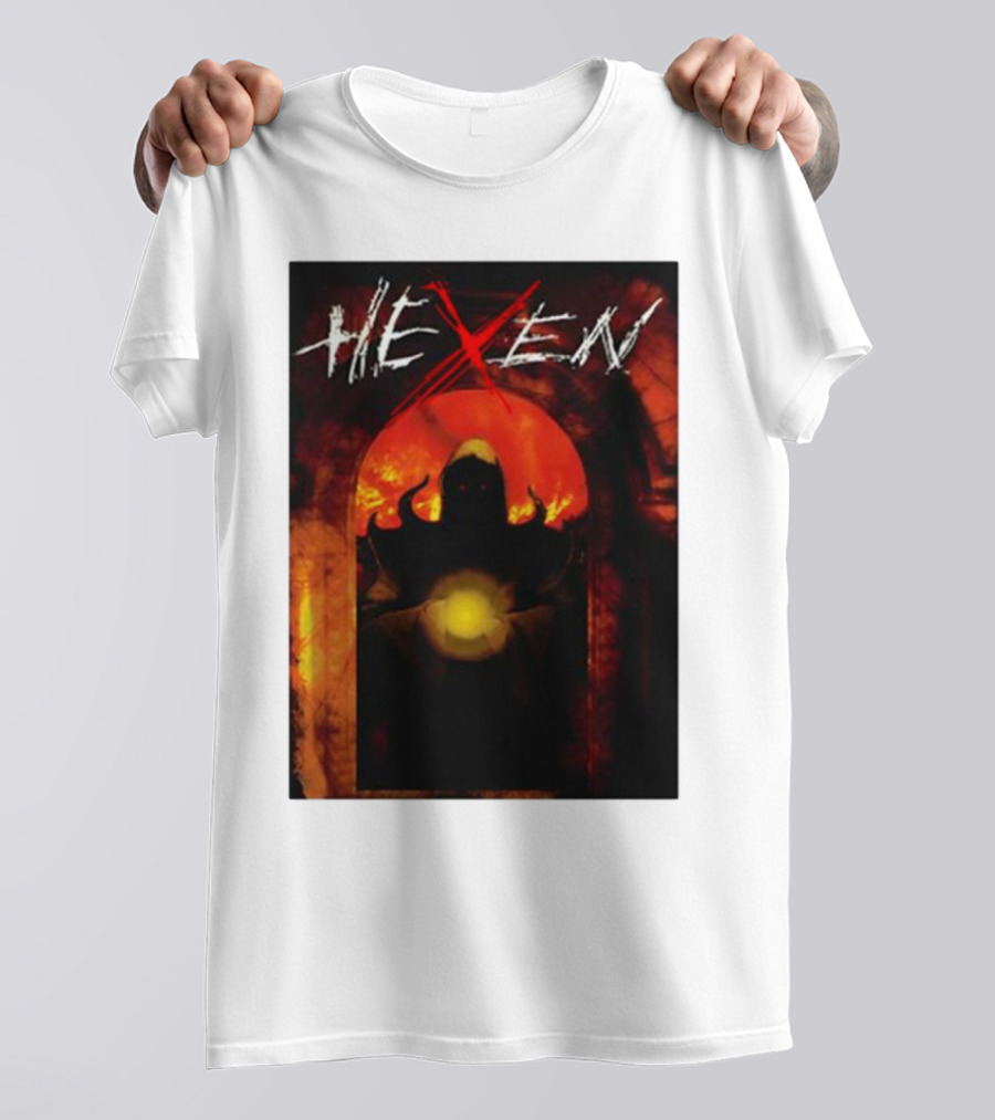 Hexen Video Game Cover Art With Demonic Figure And Glowing Orb T-Shirt