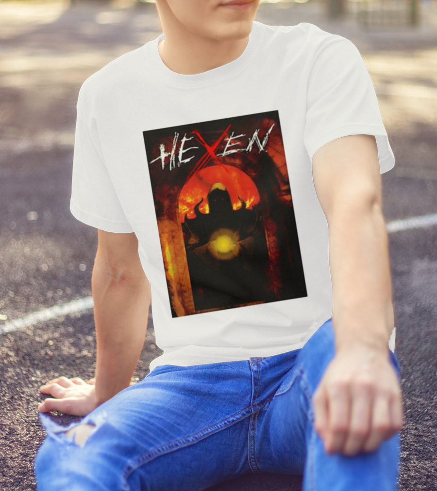 Hexen Video Game Cover Art With Demonic Figure And Glowing Orb T-Shirt