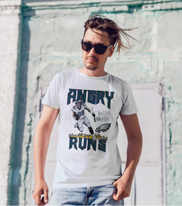 Angry Runs Dallas Goedert Eagles NFLPA Network 88 T-Shirt
