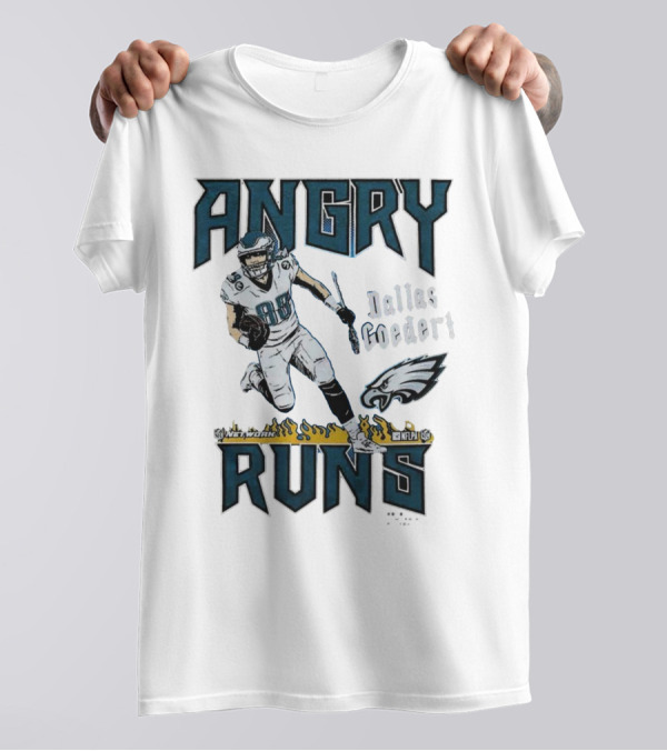 Angry Runs Dallas Goedert Eagles NFLPA Network 88 T-Shirt