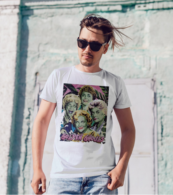 Golden Ghouls Nordacious Tropical Background T-Shirt