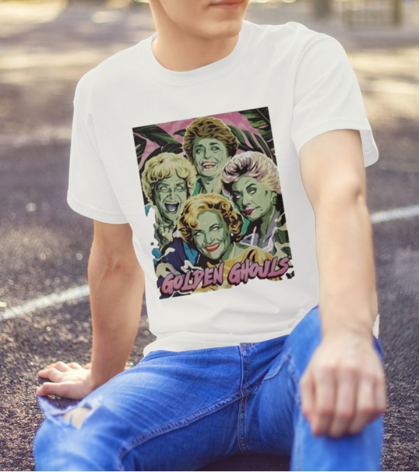 Golden Ghouls Nordacious Tropical Background T-Shirt