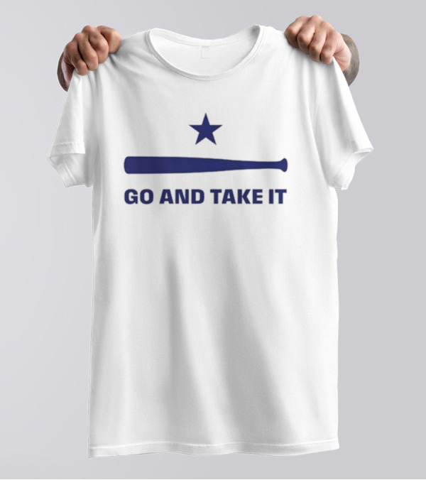 Go And Take It Bisonball Star And Bat T-Shirt