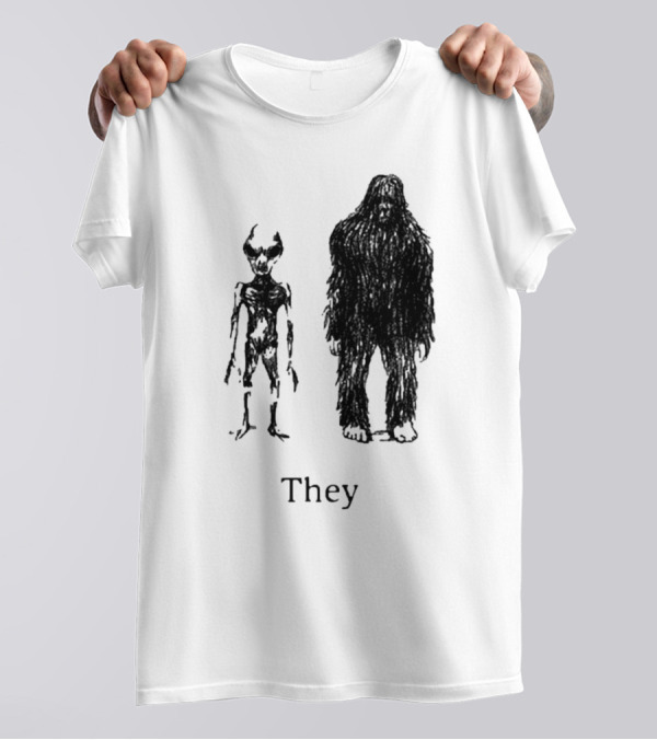 Cryptids They Sage Green T-Shirt