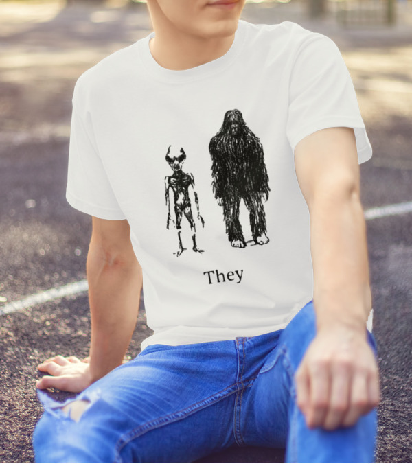 Cryptids They Sage Green T-Shirt