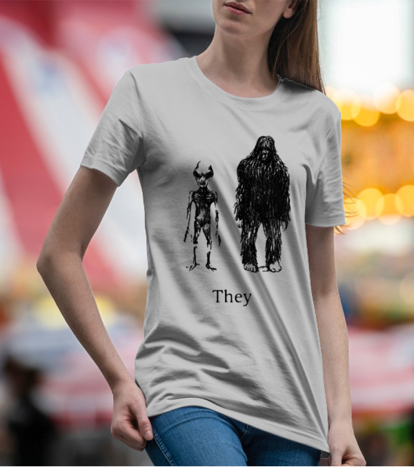 Cryptids They Sage Green T-Shirt