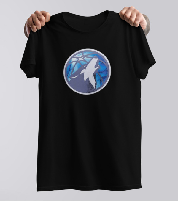 Minnesota Timberwolves 2023-24 City Edition Essential Warmup Blue Wolf Basketball T-Shirt