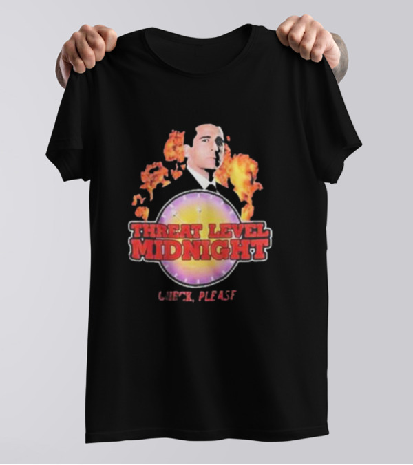 Michael Scott Threat Level Midnight Check Please The Office T-Shirt