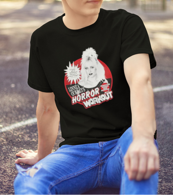 Linnea Quigley's Horror Workout Red Circle T-Shirt