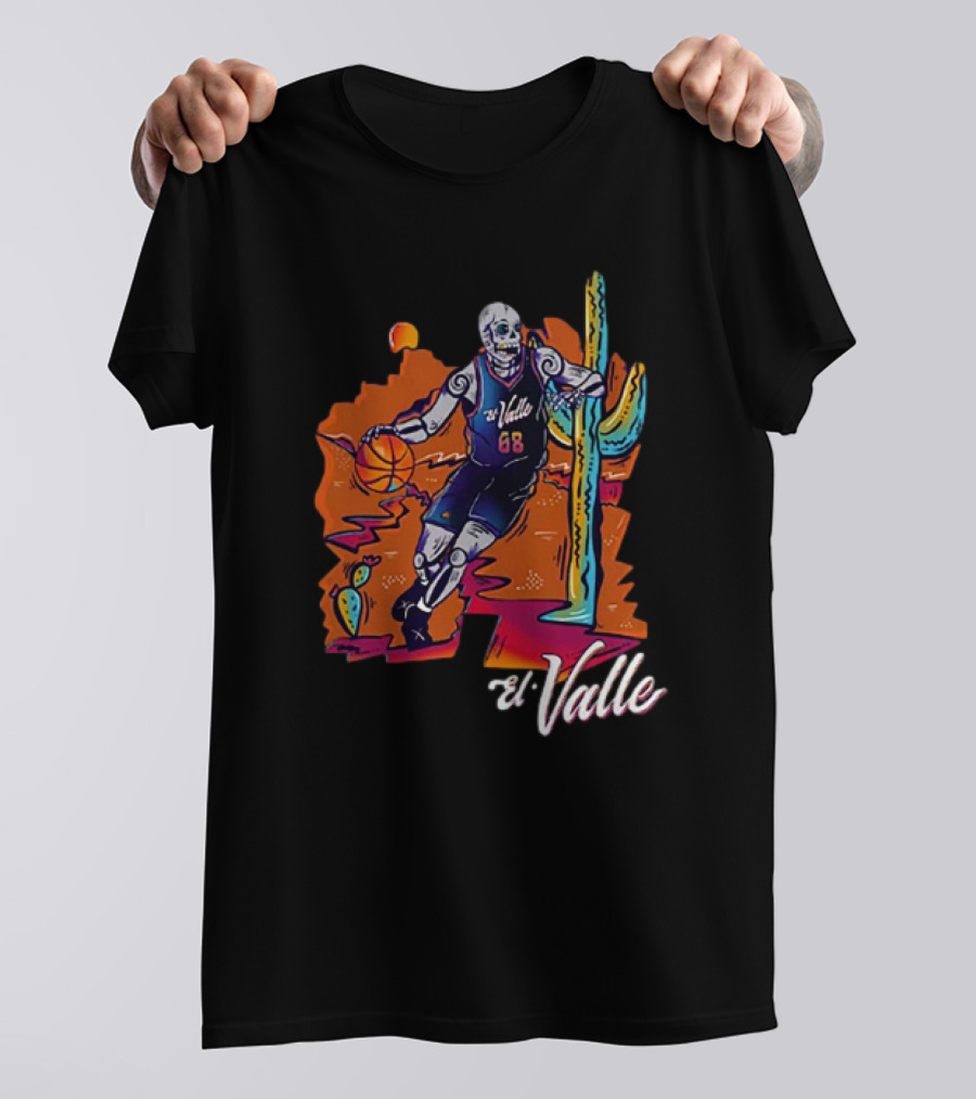 Phoenix Suns Sportiqe 2023-24 City Edition El Valle Basketball Desert Cactus T-Shirt