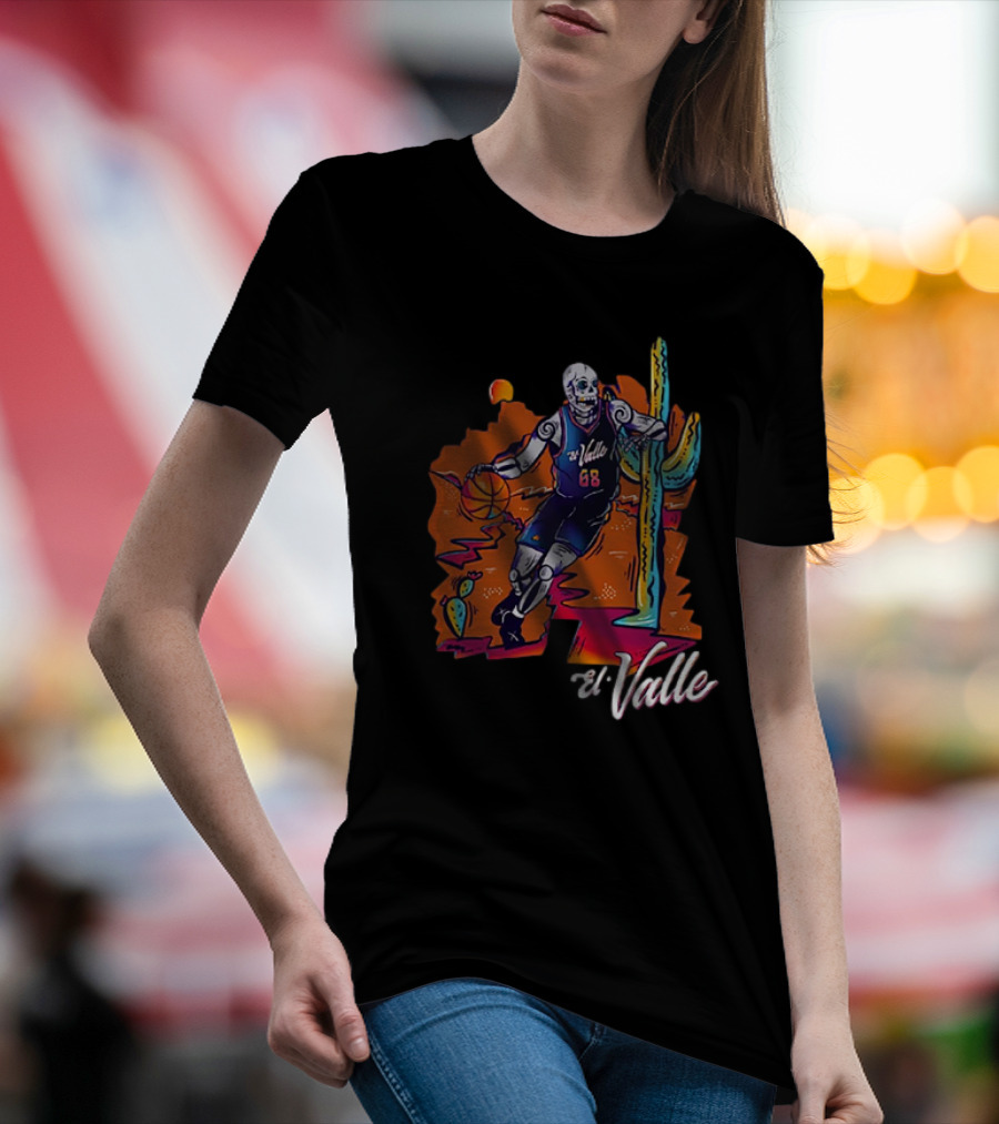 Phoenix Suns Sportiqe 2023-24 City Edition El Valle Basketball Desert Cactus T-Shirt