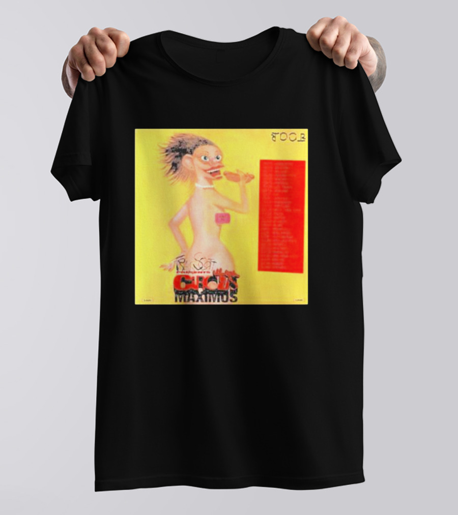 Travis Scott Circus Maximus Tour Artwork Character With Bold Letters And Tour Dates T-Shirt