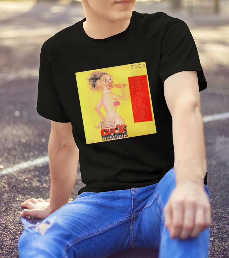 Travis Scott Circus Maximus Tour Artwork Character With Bold Letters And Tour Dates T-Shirt