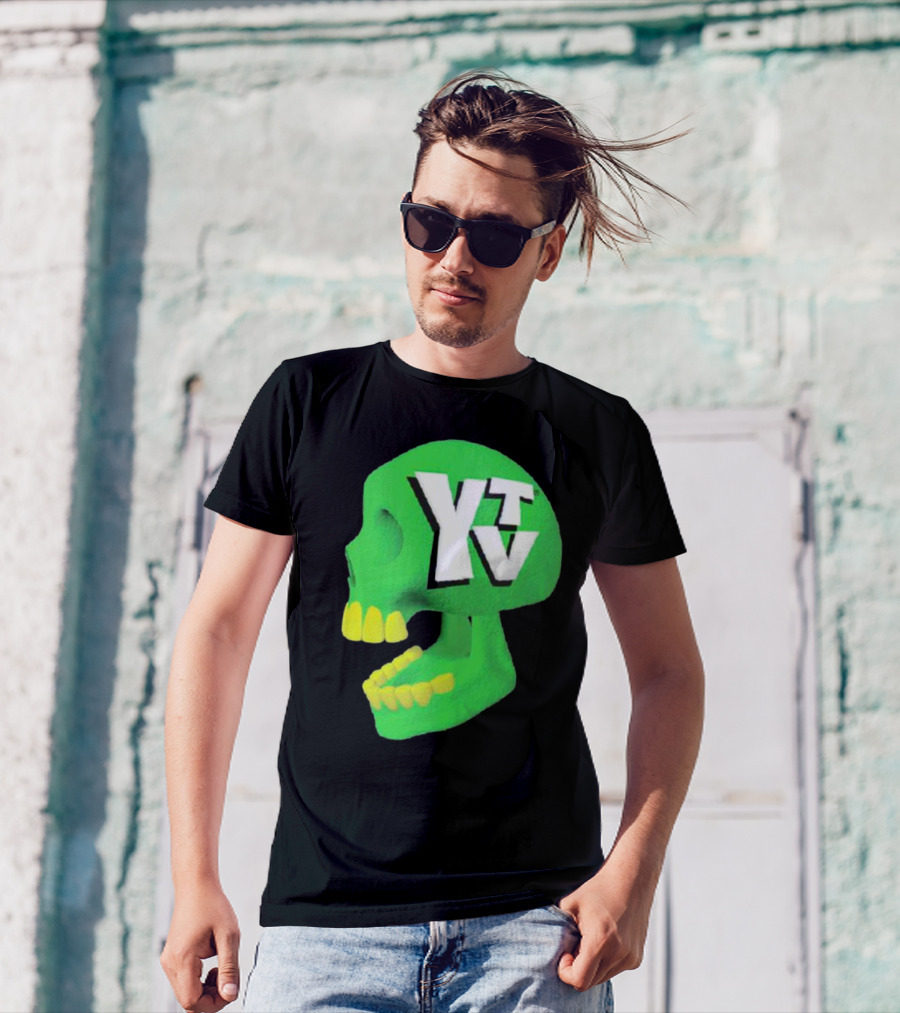 Ytv Green Skull Dark Night T-Shirt