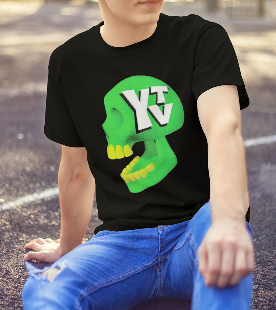 Ytv Green Skull Dark Night T-Shirt