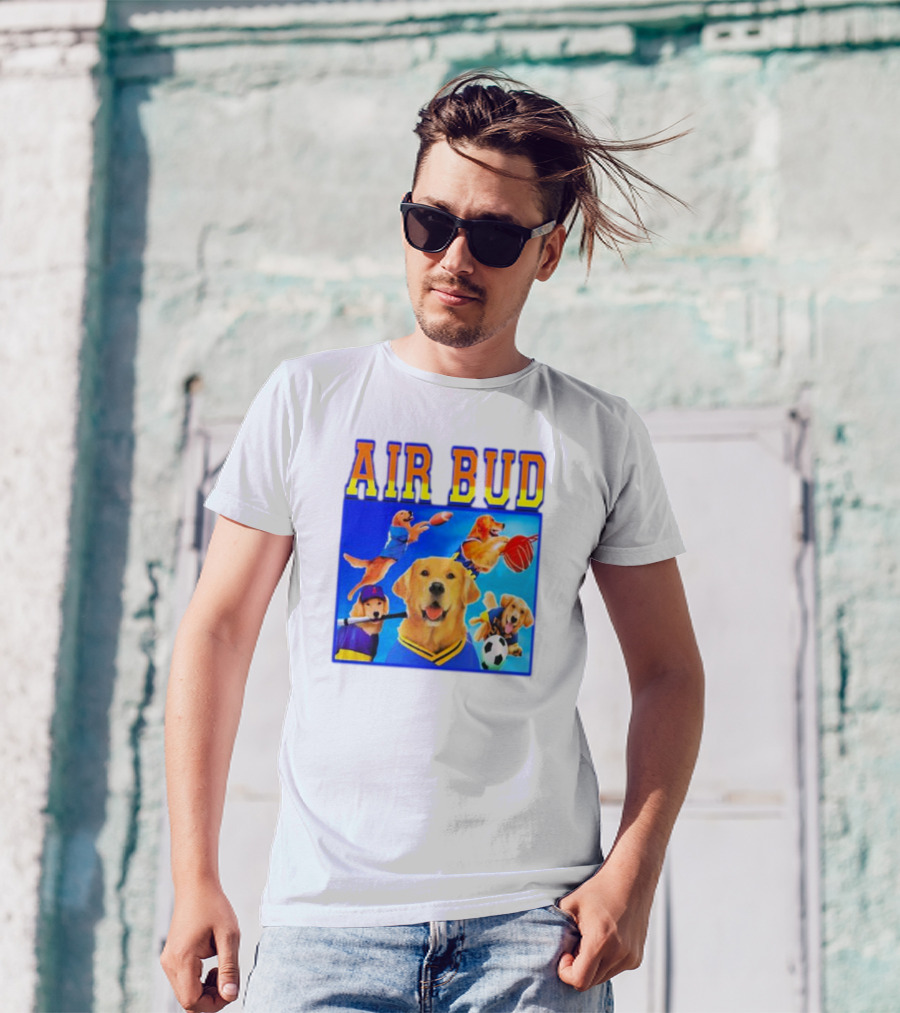 Air Bud Basketball Soccer Baseball Football Dog Iconic Movie Sports T-Shirt