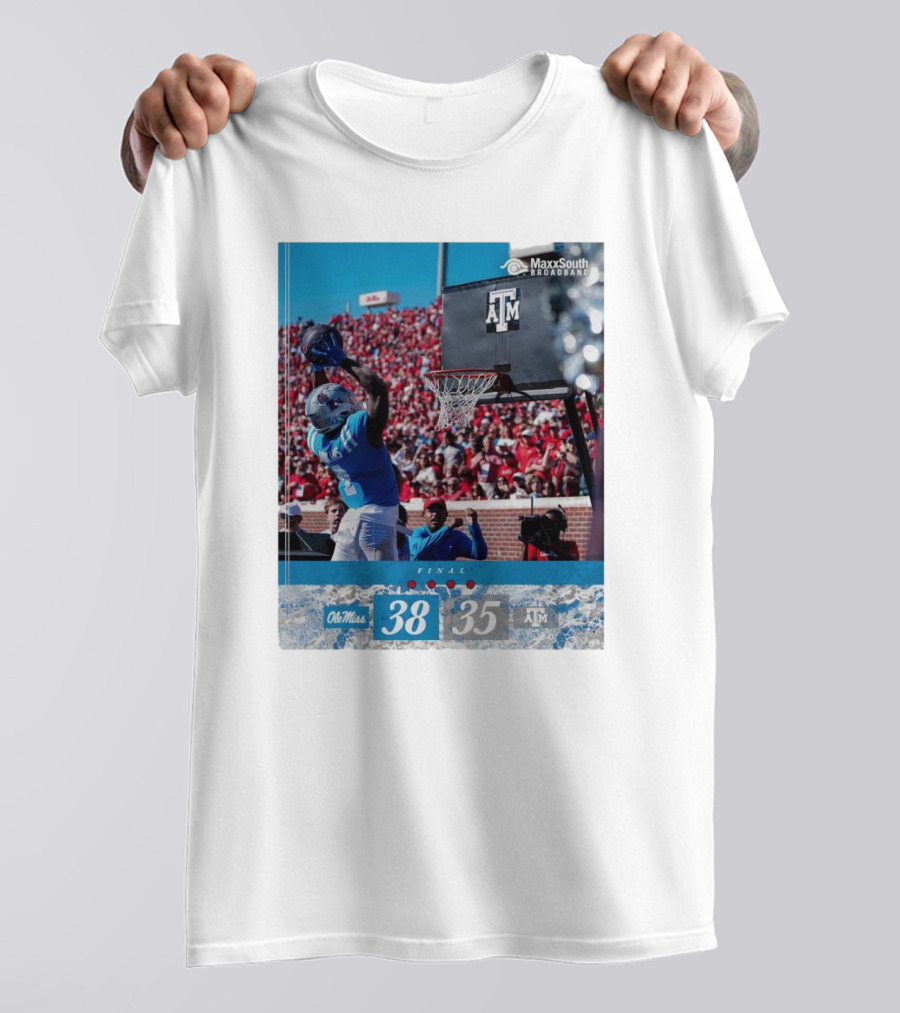 Ole Miss Beats Texas A&M 38-35 Nov 4 Football Game Final Score T-Shirt