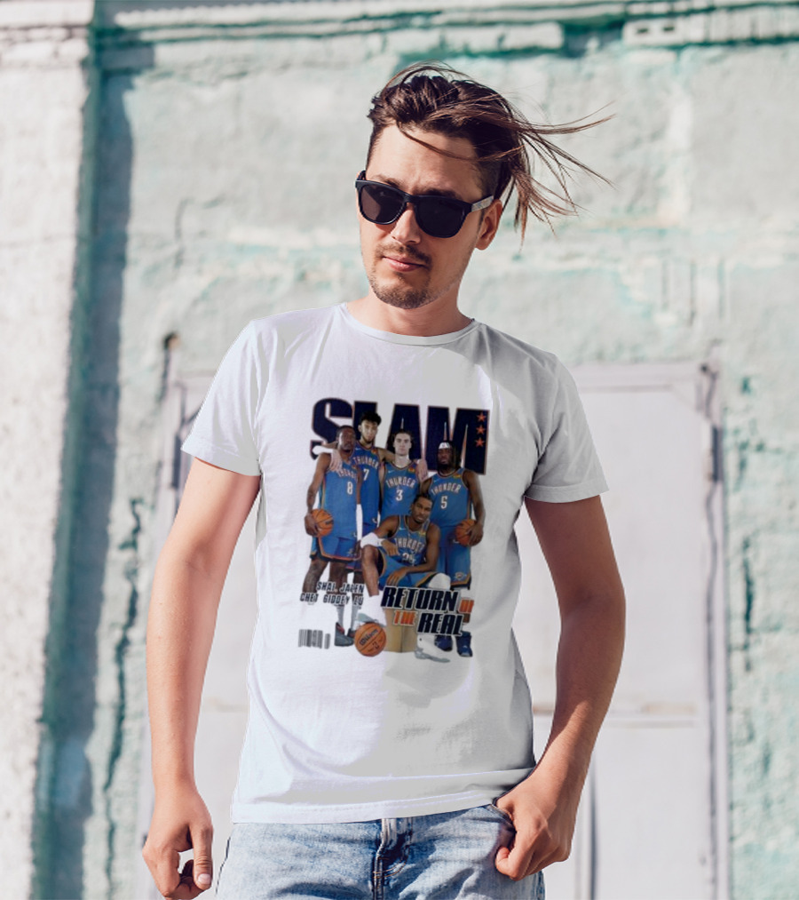 Slam Thunder Legends Return Of The Real Okc Thunder Slam 247 T-Shirt
