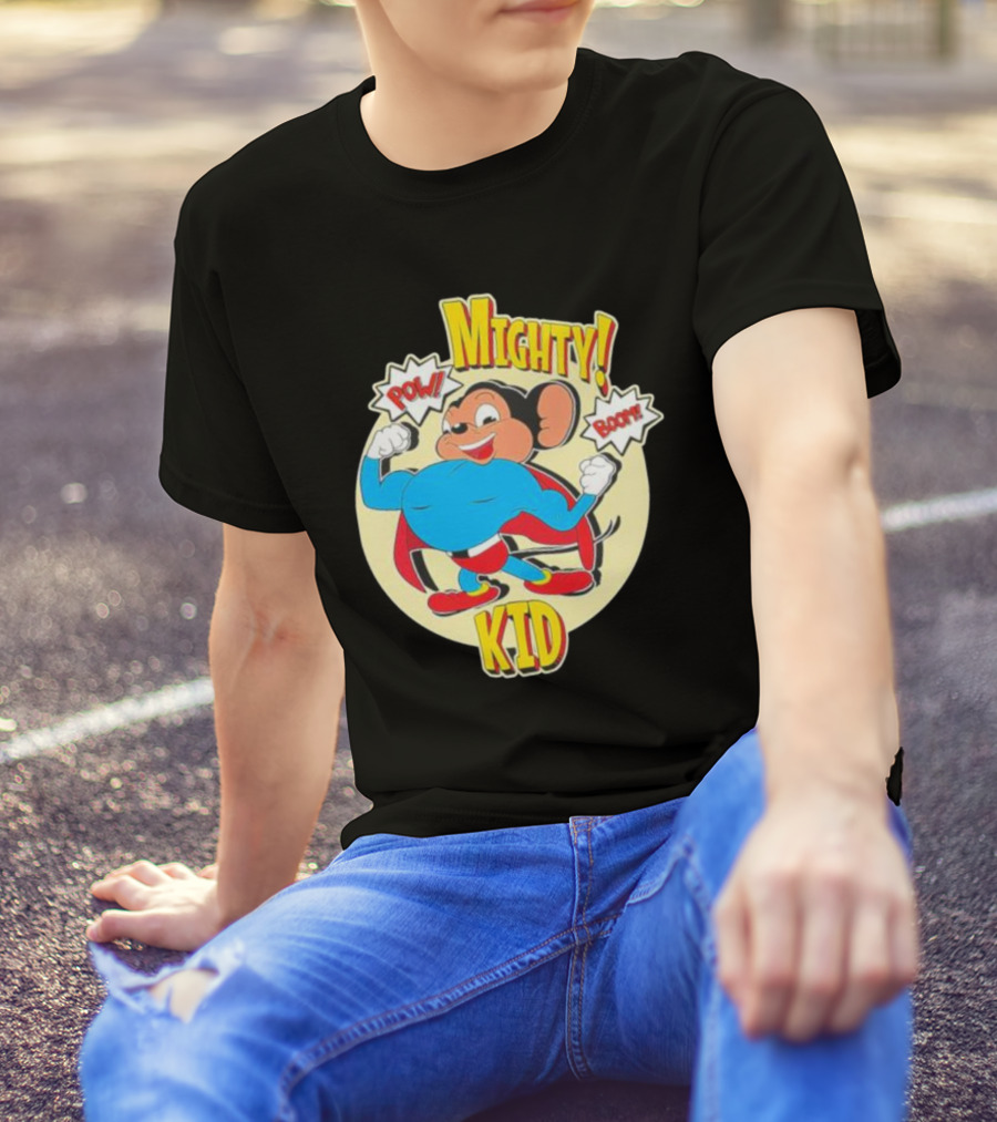 Mighty Kid Superhero Mouse Pow Boom Children's T-Shirt