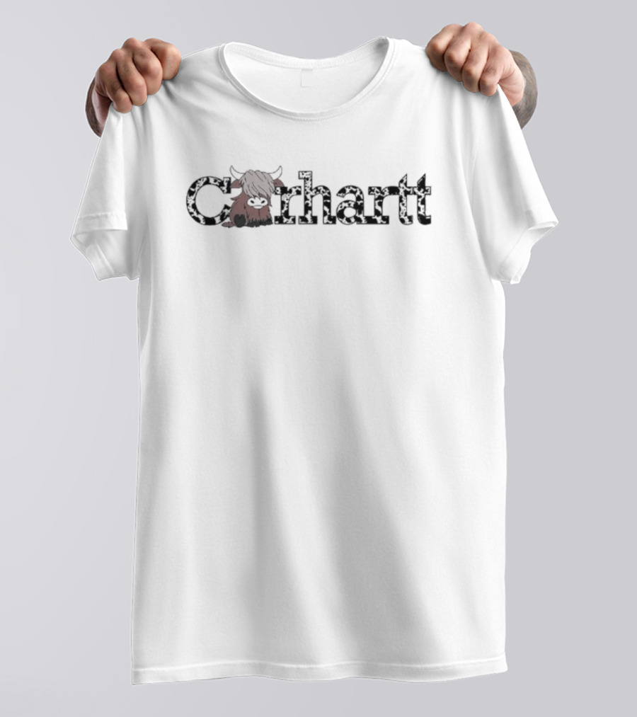 Carhartt Highland Cow Crewneck Western Swea Cute Cow T-Shirt