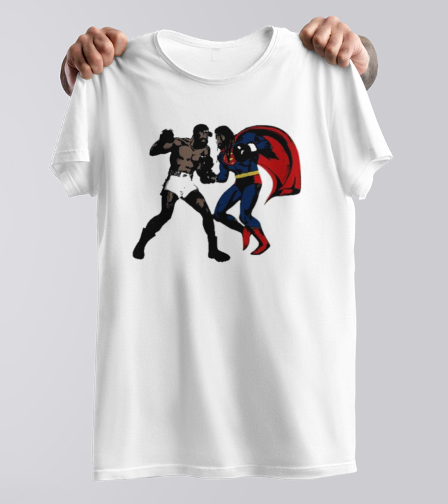 Superman Vs Muhammad Ali Iconic Showdown Classic Battle T-Shirt