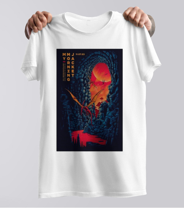 MMJ My Morning Jacket 11 07 23 Cave Landscape With Flying Creatures T-Shirt