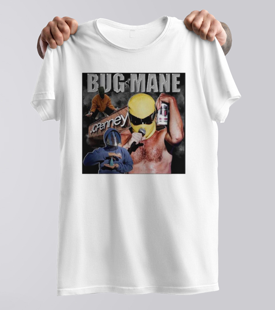 Bug Mane Jc Penney Bugmanetv Yellow Mask Microphone Can T-Shirt