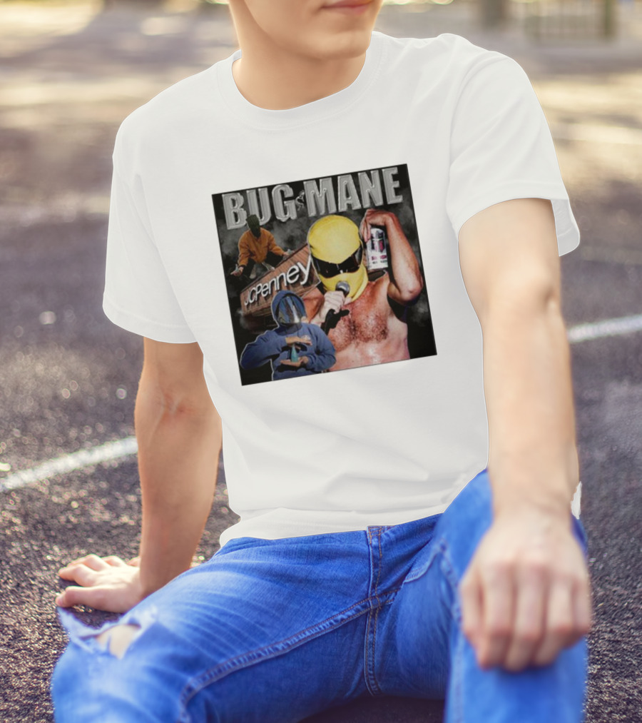 Bug Mane Jc Penney Bugmanetv Yellow Mask Microphone Can T-Shirt