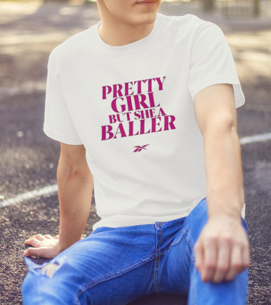 Pretty Girl But She A Baller Reebok T-Shirt