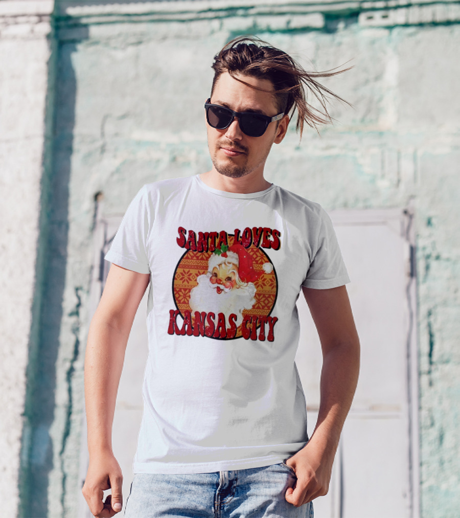 Santa Loves Kansas City T-Shirt