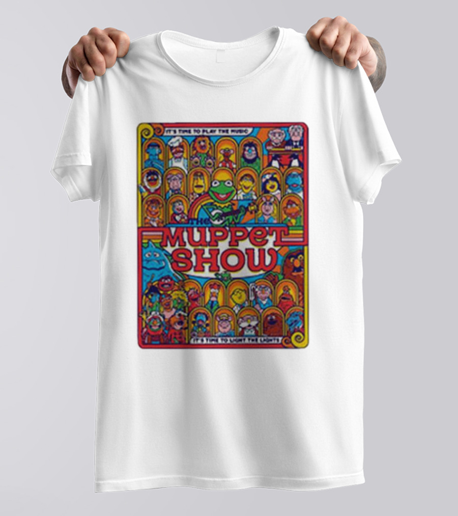 The Muppet Show It's Time To Play The Music It's Time To Light The Lights Retro Ensemble Edition T-Shirt