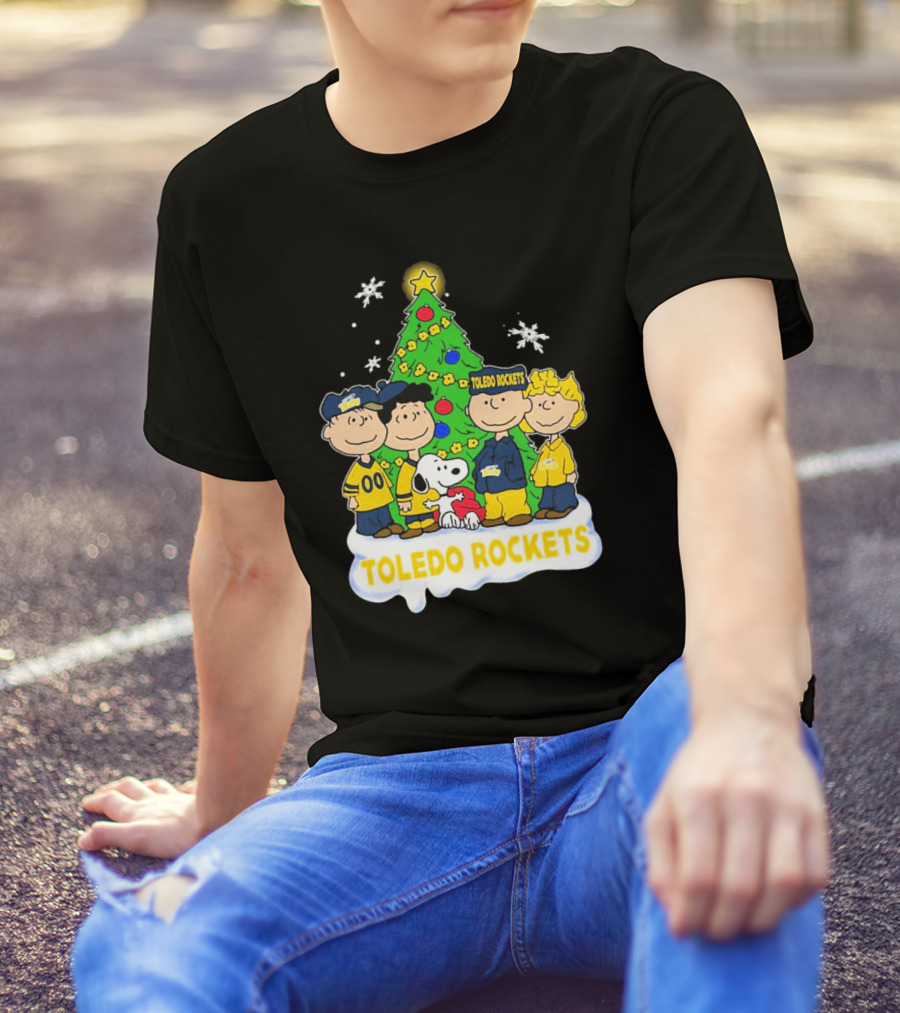 Peanuts Characters Toledo Rockets Christmas Tree T-Shirt