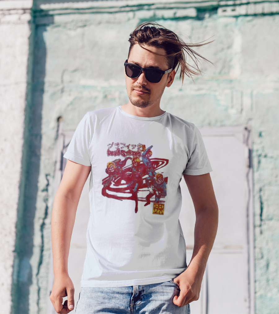 Deva States Astronauts Red Abstract T-Shirt