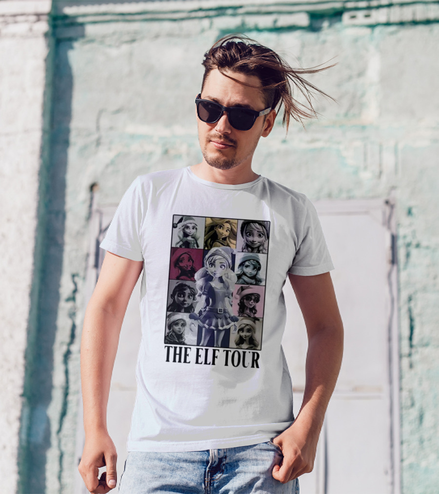 The Elf Tour Animated Character Montage T-Shirt