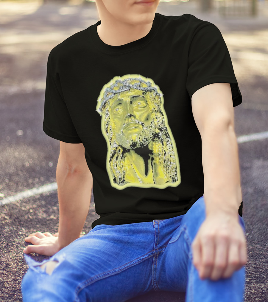 Jesus Piece Gold Diamond Crown Of Thorns Iconic Christian T-Shirt