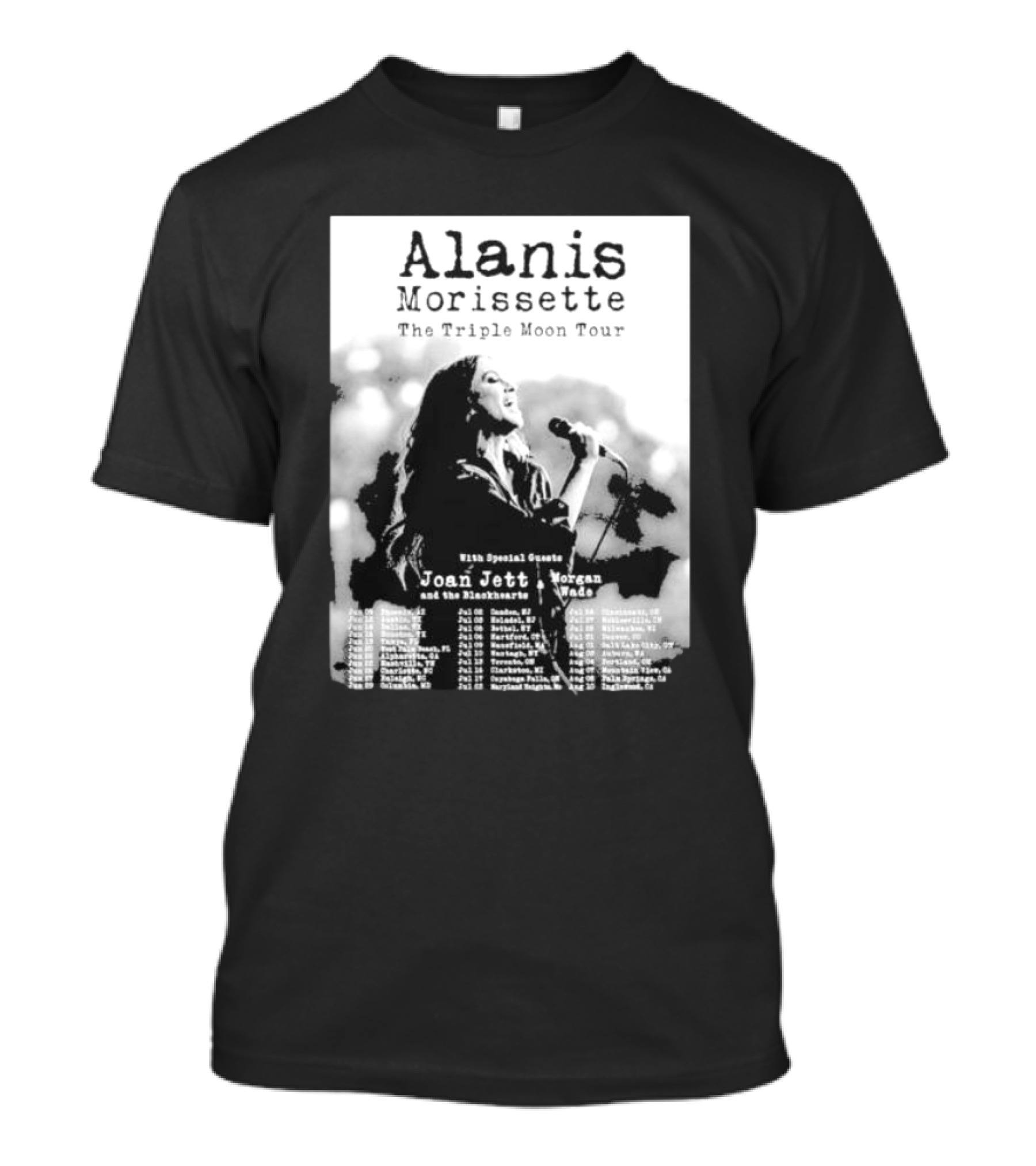 Alanis Morissette The Triple Moon Tour With Special Guests Joan Jett And The Blackhearts Morgan Wade Tour Dates T-Shirt
