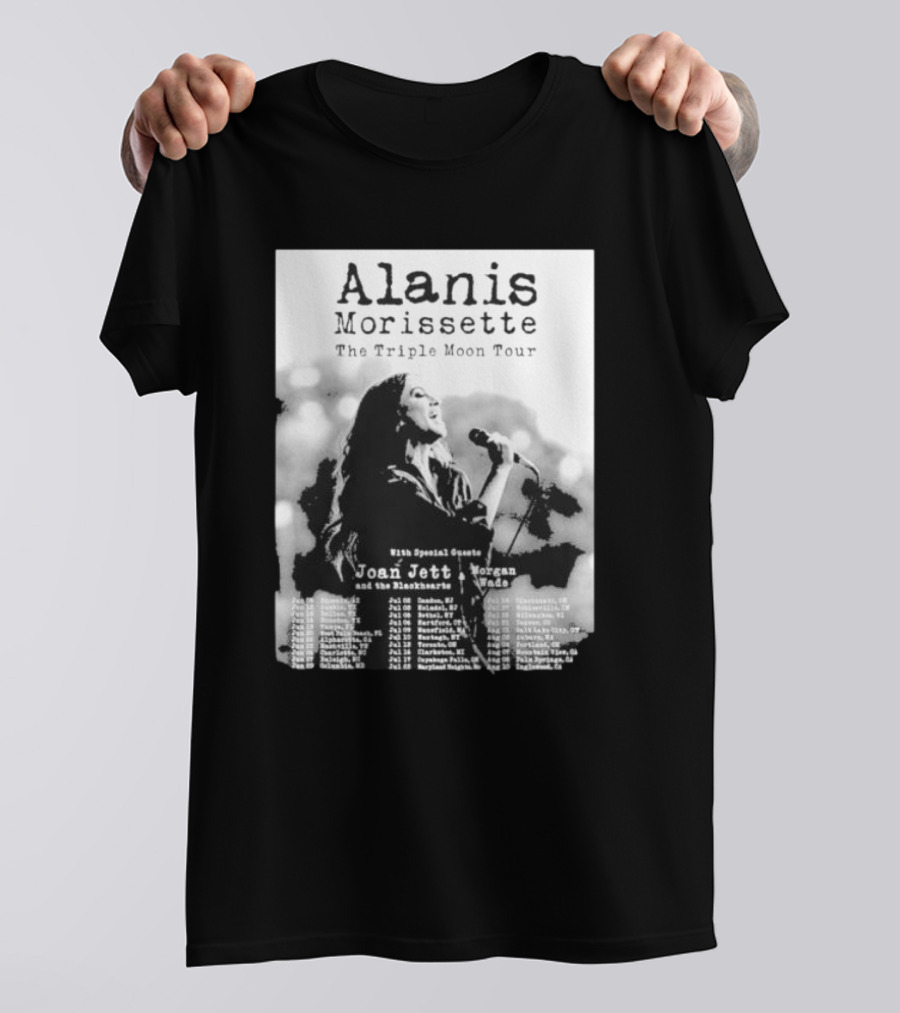 Alanis Morissette The Triple Moon Tour With Special Guests Joan Jett And The Blackhearts Morgan Wade Tour Dates T-Shirt