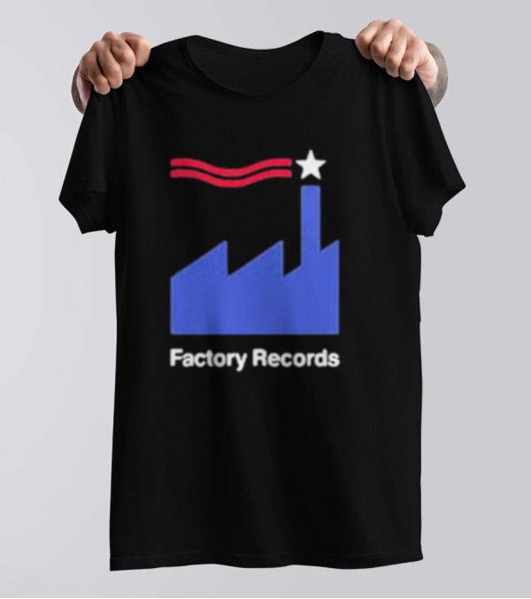 Factory Records Iconic Logo With Star And Stripes Factory T-Shirt