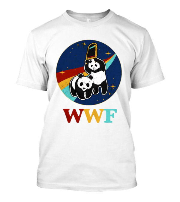 WWF Panda Bear Wrestling NASA Space T-Shirt